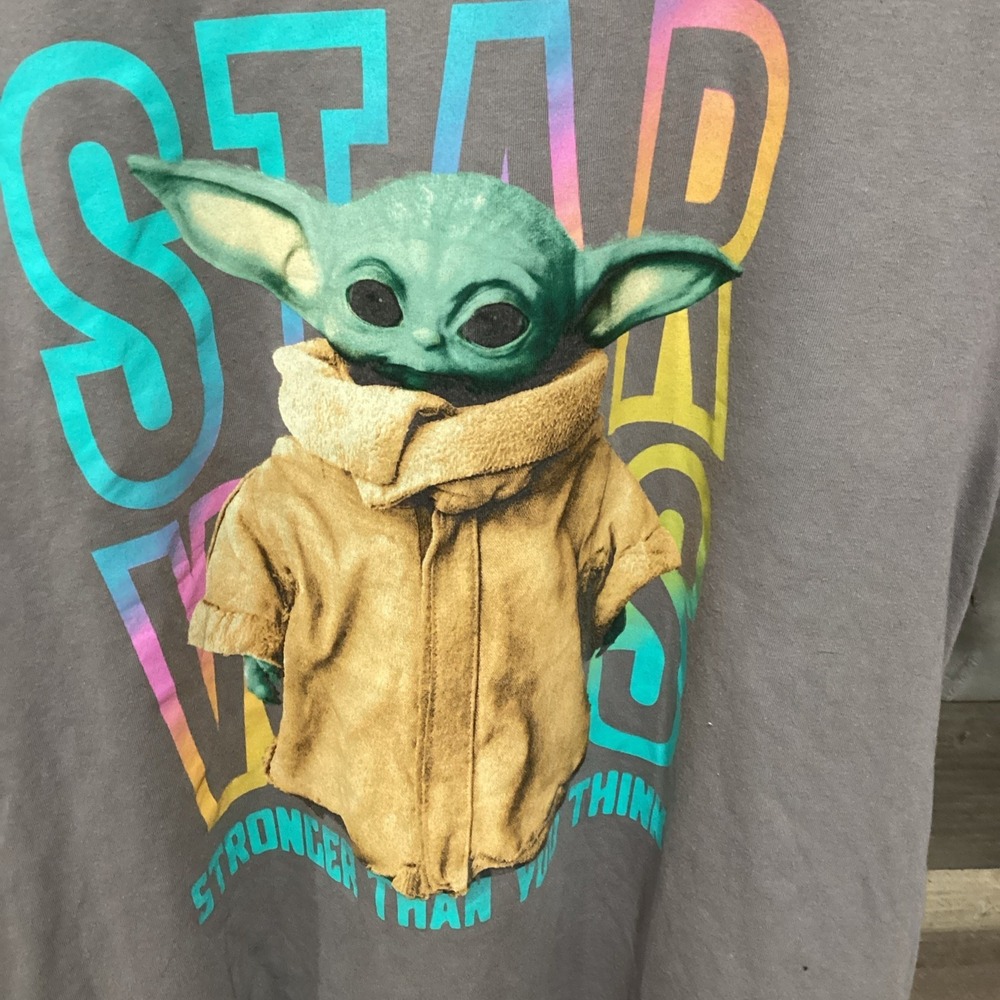 STAR WARS Mandalorian Child "Stronger Than You Think" T Shirt- size X-Large - Picture 2 of 7